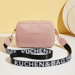 Yogodlns Fashion Small Square Bag For Women PU Leather Shoulder Messenger Bag Letter Strap Crossbody Bag Trendy Handbag Bolsa