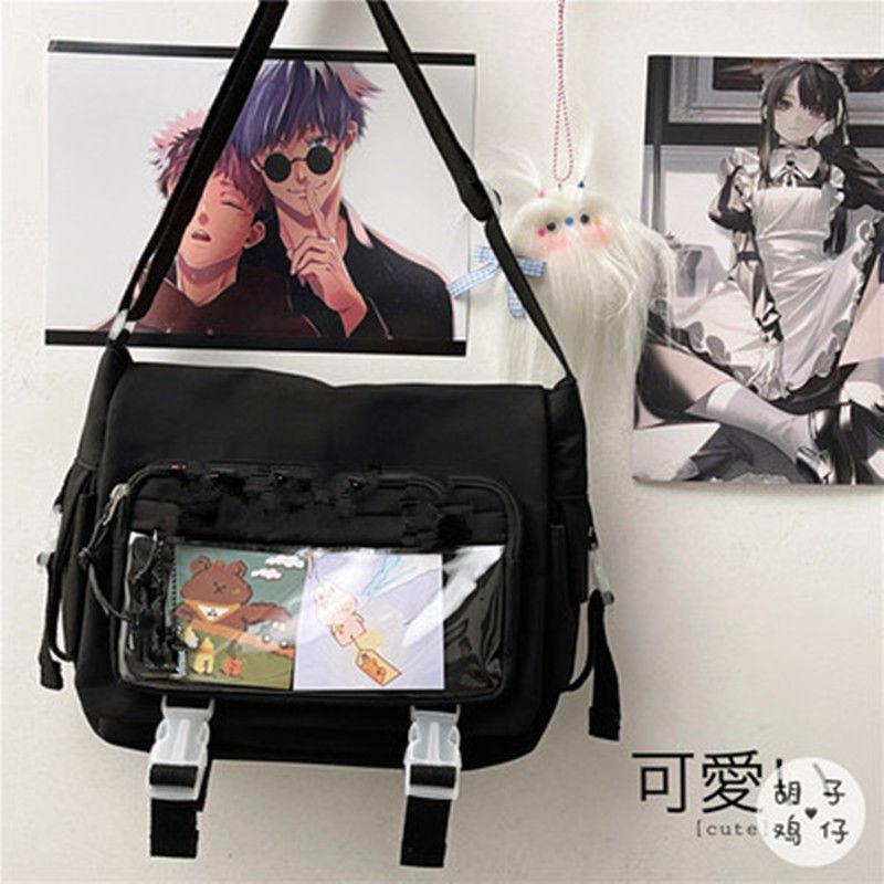 Japanese Style Crossbody Bag Women High School Girls JK itabag Transparent Pocket Book Bag Teenage Girls Messenger Bag ita bag