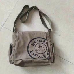 Vintage Cartoon Women Canvas Messenger Bag Large Capacity Tote Bag Women Shoulder Handbag