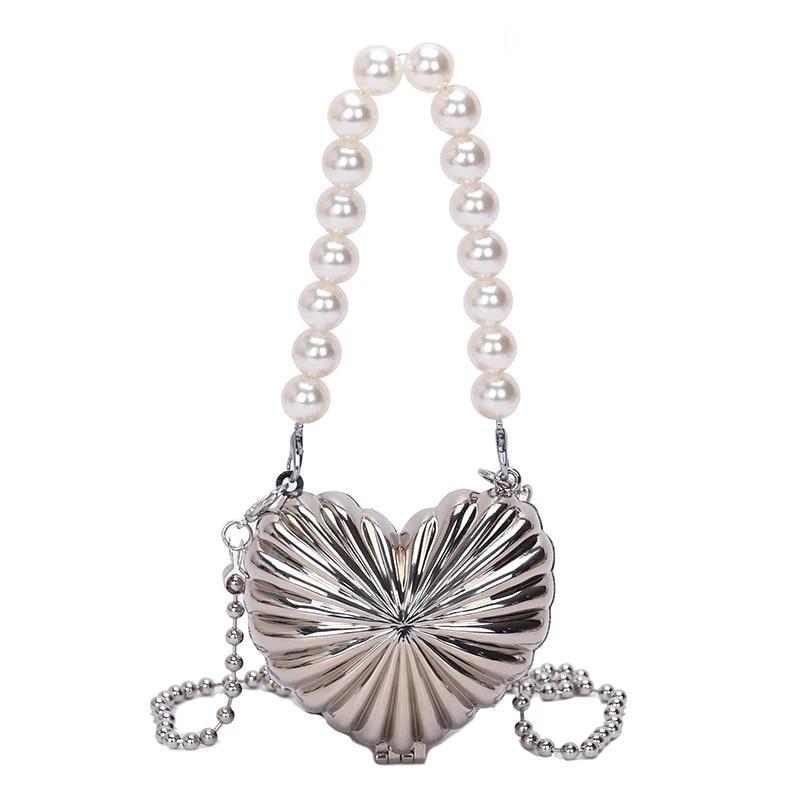 Fashion Metal Lipstick Bag for Women Luxury Dinner Bag Designer Shell Bag High Quality Shoulder Bags Cute Purses Crossbody Bag