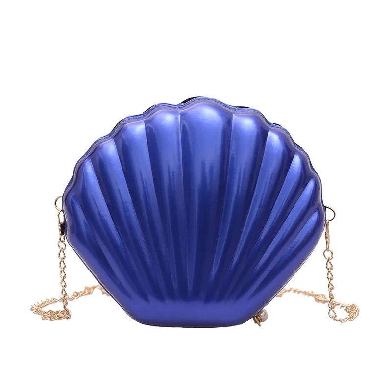 Fashion Women Shoulder Handbags Shell Bag Chain Cute Sequins Small Bag Phone Money Pouch Zipper Crossbody Bags for Women