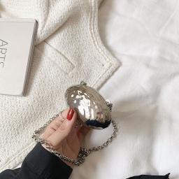 Fashion Metal Lipstick Bag For Women Luxury Dinner Bag Designer Shell Bag High Quality Shoulder Bags Cute Purses Crossbody Bag