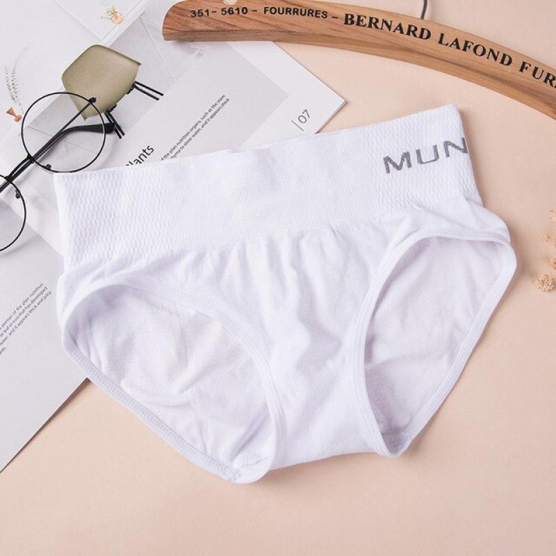 WarmSteps Women's Underwear Hight Rise Pure Cotton Brief for Woman Underpanties Letter Stretch Belt Solid Soft Intimate Lingerie