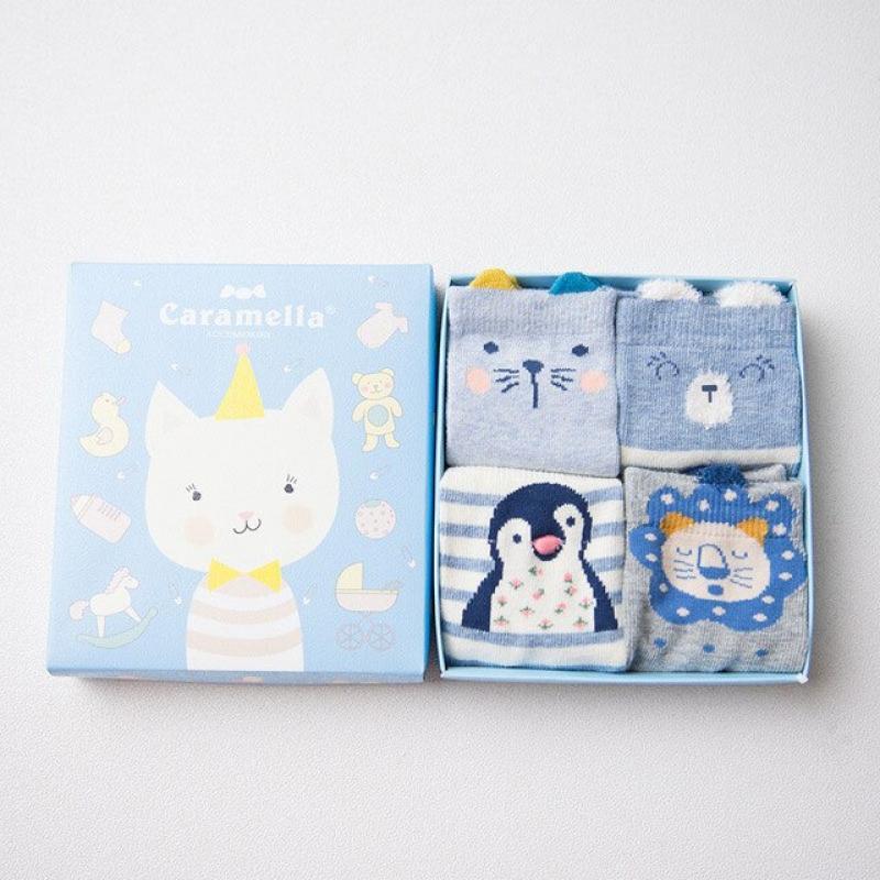 CM512604-512724 Caramella Brand Jacquard Colorful Cotton Cute Animal Cartoon Art Socks for Women Girls Kids