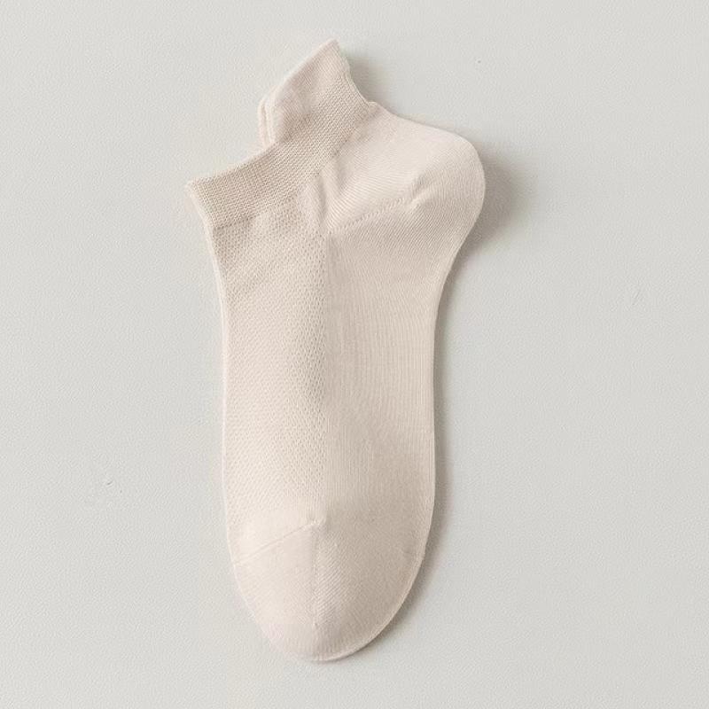 women socks ankle socks spring summer mesh cotton socks solid color antibacterial deodorant ear lifting female socks 95% cotton