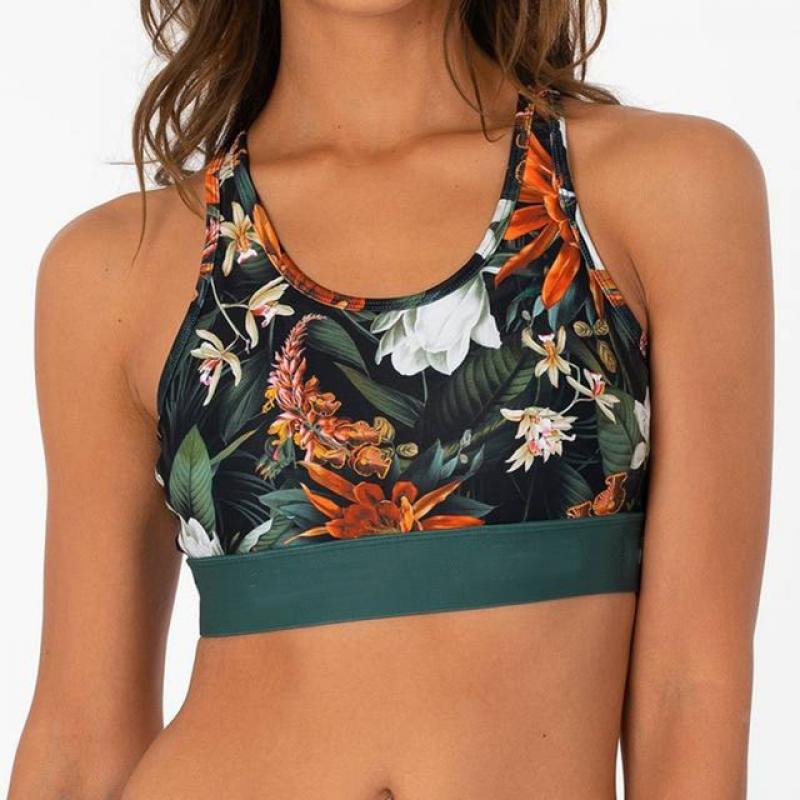 Jungle Fusion Bodysuit and Tank Top Set Athletic Fitness Running Comfortable Shaping Women's Yoga Clothing Two Piece