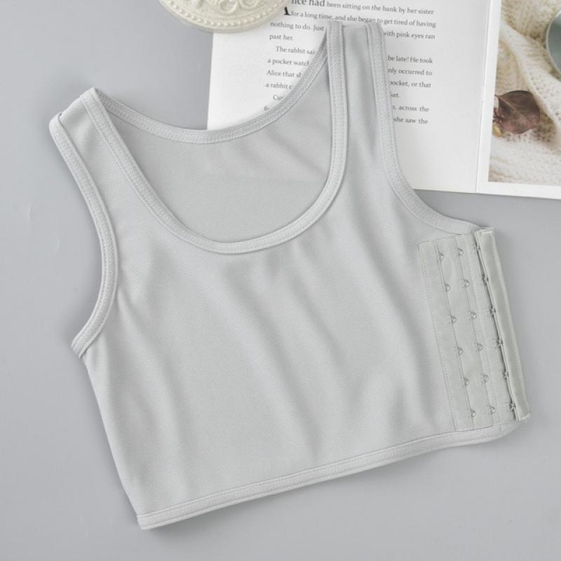 Lesbian Sportwear Chest Breast Binder Trans Crop Top Flat Breast Binder Les Corset Stretch Body Shaping Buckle Tomboy Bra Tank