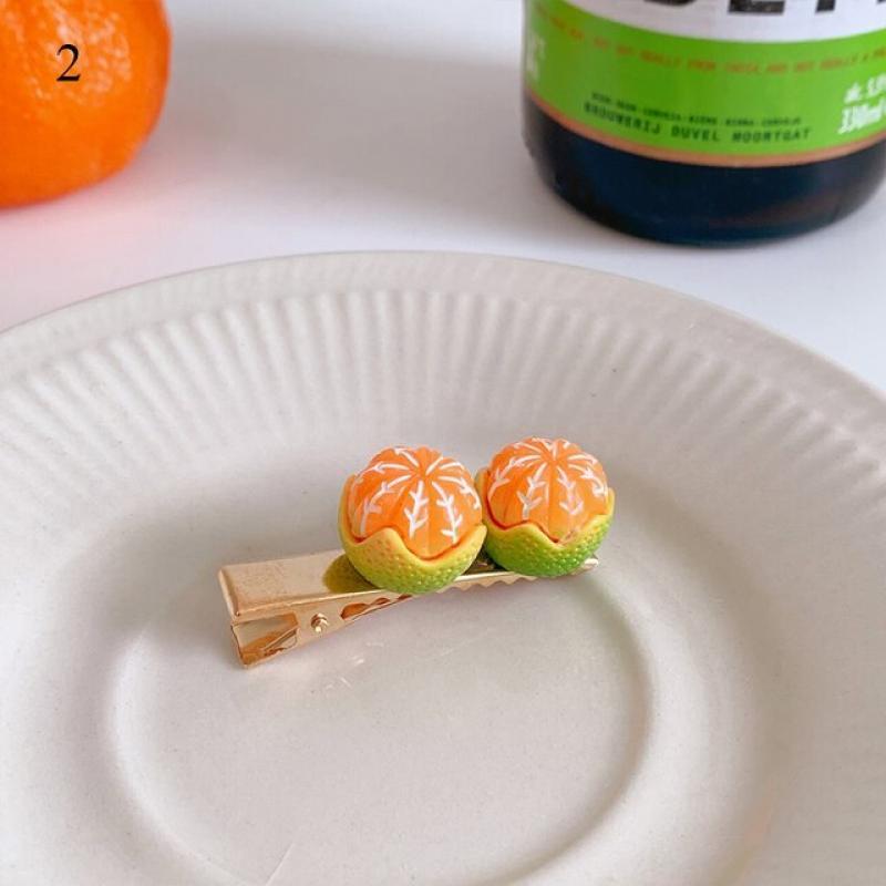 2021 New Girls Hair Clips Cute Creative Oranges Side Top Hair Clips Korea Sweet Barrettes Headdress Fashion Hair Accessories