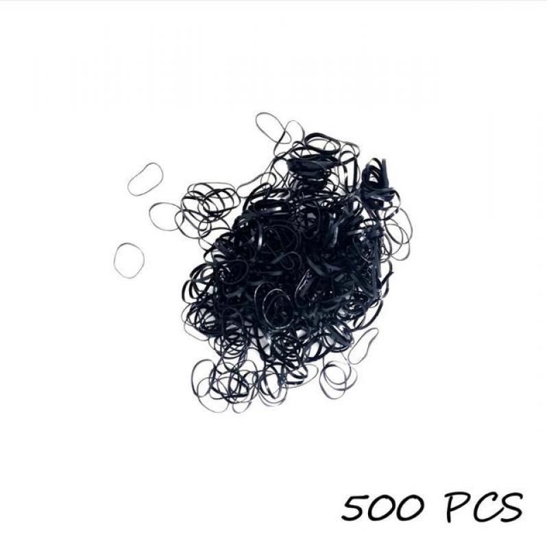 500Pcs/Bag Girls Colourful Rubber Bands Children Elastic Hair Bands Ponytail Holder Women Cute Hair Ring Sweet