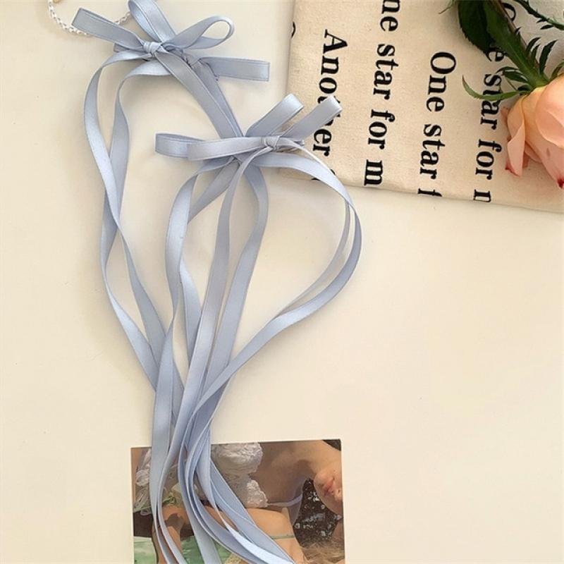 Vintage Large Velvet Bow Hair Clip Trend Long Ribbon Hairpins Barrettes Headband For Women Girl Hair Accessories Wedding Jewelry