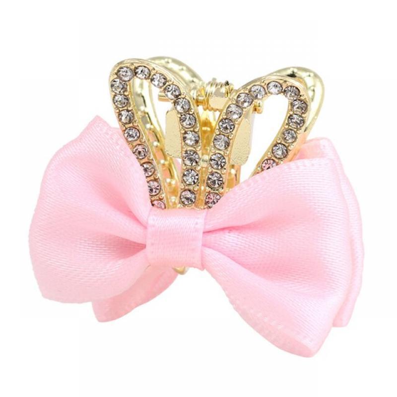 Rabbit Ear Cat Ear Bow Hair Clips Cute Knot Fabric Alligator Clips Hair Accessories Lady Headdress Alloy Glitter for Women Girls