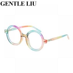 Retro Round Eyeglasses Prescription Frames Anti Blue Light Eyewear Women Style Optical Glasses Frame For Ladies Computer Eyeglas