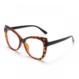 Cat Eye Glasses Women Vintage Computer Eyeglasses Oversized  Double Color Optical Glasses Anti Blue Light Blocking Eyewear TR90