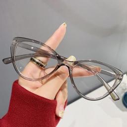 Unisex Cat Eye Anti-Blu-ray TR90 Optical Retro  Unisex Glasses Square Black Large Frame Women Man Vintage Flat Glasses