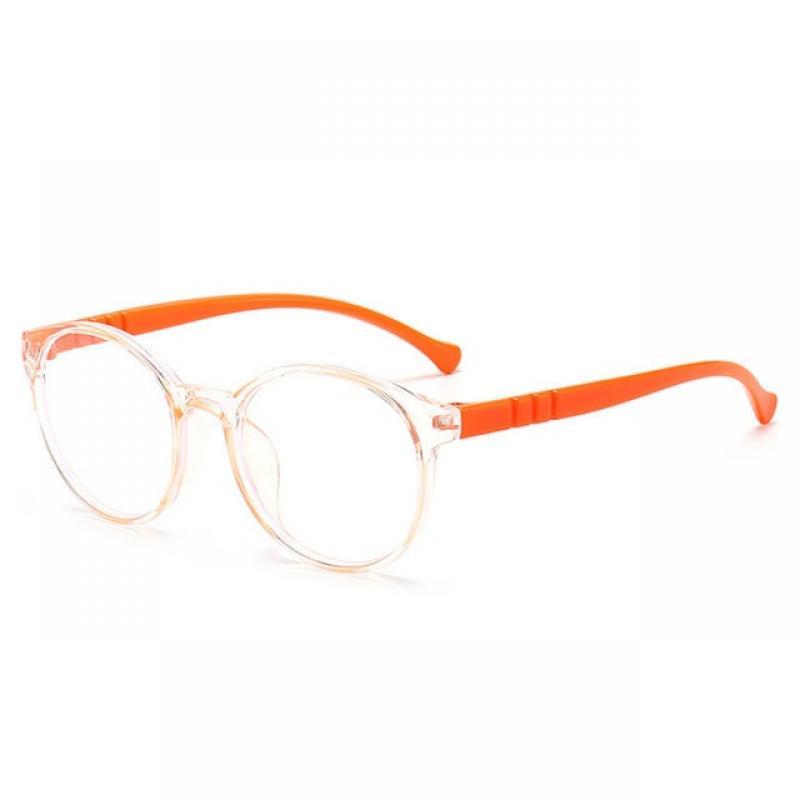 Round Kids Anti Blue Light Glasses Boys Girls Ultra Light PC Soft Frame Clear Lens Eyewear Eye Protection Computer Eyeglasses