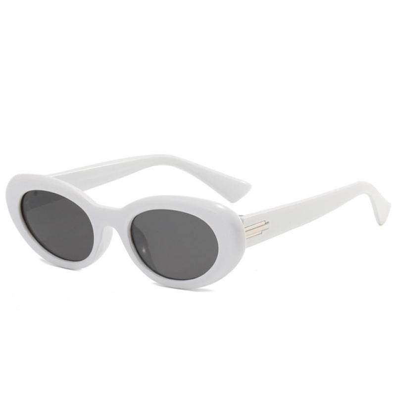 Trendy Oval Mirror Sunglasses Women Clear Design Frame Brand Glasses Female Outdoor Sunscreen Shades Y2K Eyewear UV Protection