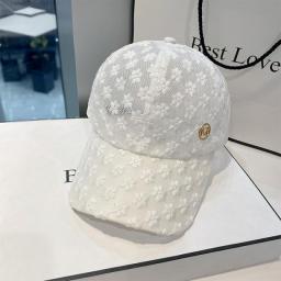 Baseball Cap For Women White Summer Flowers Sunhats Outdoor Gorras Fashion Luxury Designer Chapeu Snapback Kpop Visors Beach Hat