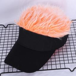 Golf Baseball Cap With Fake Flair Hair Cap Sun Visor Fun Toupee Hats Mens Womens Spiked Hairs Wig Hat Moto Gp Baseball Cap