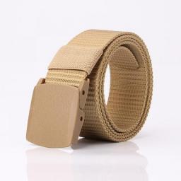 Canvas Belt, Young Men And Women Belt Buckle Outdoor Leisure Belt Automatically