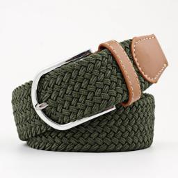 D&T 2021 New Fashion Casual Canvas Belt Women Men Metal Pink Buckle PU Material Decorate Waistband High Quality Simple Style