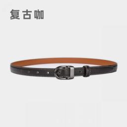 Luxury Top Layer Cow Leather Belt Women's Simple Decorative Jeans Belt Versatile Fashion Leather Casual Designer Thin Belt