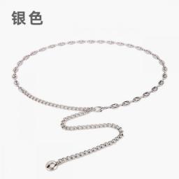 European And American Fashion Personality Metal Chain Women's Fine Decorative Belt With Skirt Dress Shows Thin Belt
