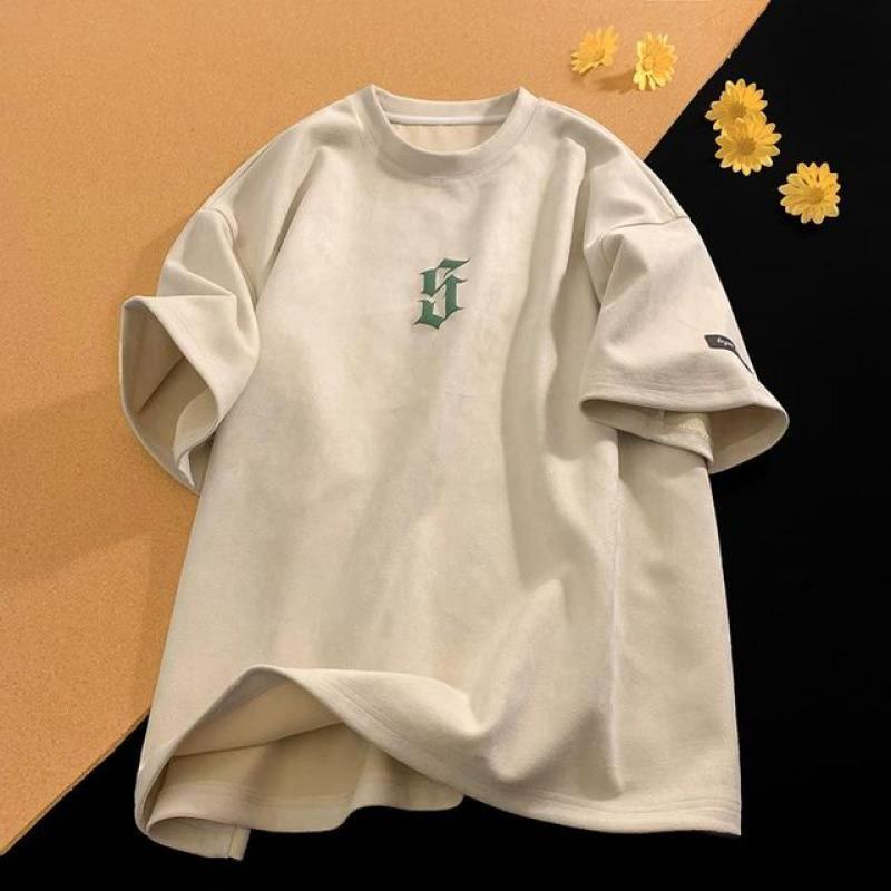 European and American trendy brand trendy short sleeved T-shirt male oversize heavy all match American high street half sleeved