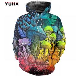 New Spring And Autumn 3D Mushroom Pattern Camouflage Hoodie Fun Men's And Women's Essential Sweatshirt Harajuku Men's Sweater