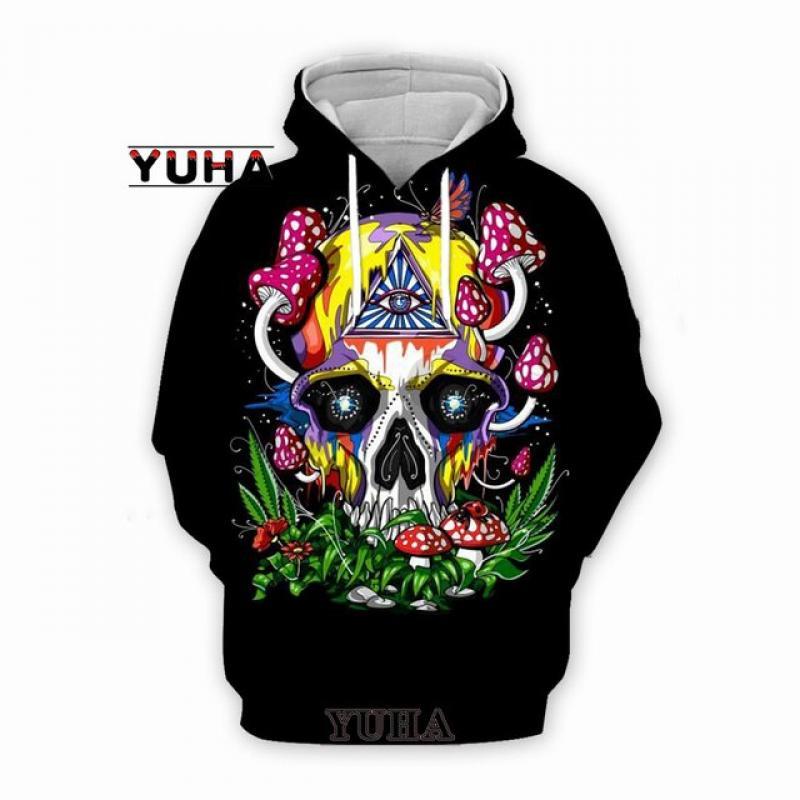 3D print Newfashion Mushroom Hippie Art Harajuku Unique Streetwear Funny Awsome Casual Hoodie/Sweatshirt/