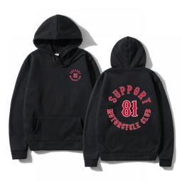 Winter Cotton Essential Men Hells Angels Support 81 Motorcycle Club Flag Banner Hoodie Sweatshirts Graphic Hoodies Unisex M-5XL