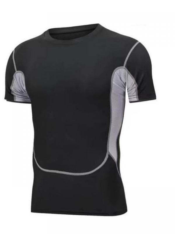 2023 new men's fitness sports quick-drying clothes men's high elastic T-shirt fitness clothes