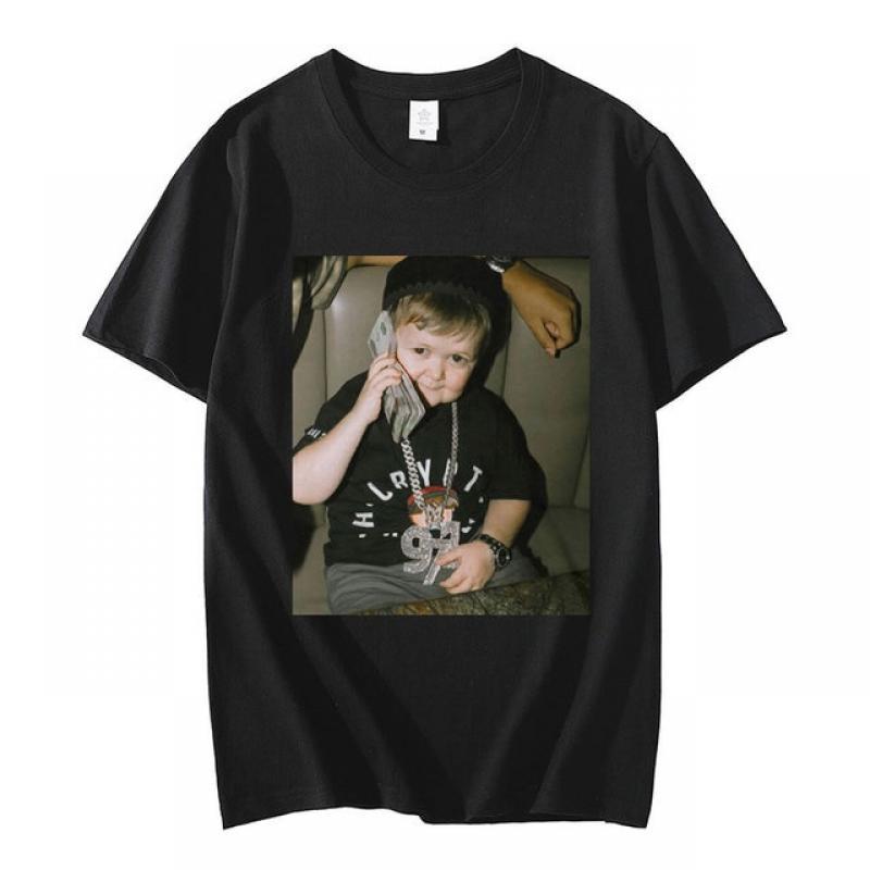 Hasbulla Fighting Meme T-shirt Mini Khabib Blogger Graphic T-shirts Men Women High Quality Oversized Tee Shirt Unisex Streetwear