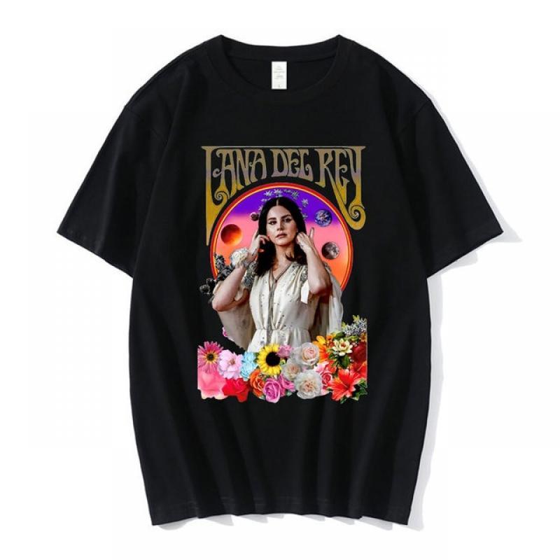 Men T-Shirts Vintage Singer Lana Del Rey Ldr Sailing Graphics Short-Sleeve Women T-Shirt Oversized Streetwear Unisex Harajuku