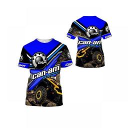 Men's T-shirt Summer Hot Brp Can Am 3D Print Fashion Off Road Personality Short Sleeve Tees Funny Harajuku Street Style Tops 6XL