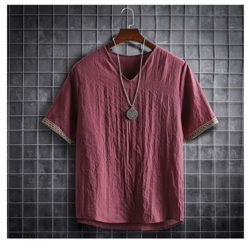 M-5XL Plus Size Summer Men's Shirts Plain Color Korean Fashion Men Short Sleeve Hawaii Short Sleeve Shirt Light Weight Clothing