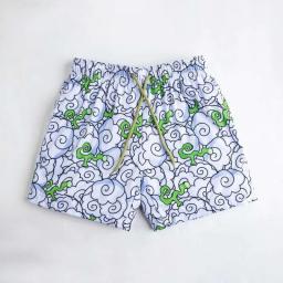 Japanese Anime Shorts Men Manga Cartoon Funny Oversized Loose Youth Harajuku Beach Gym Shorts