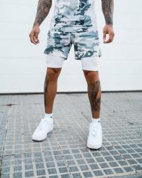 2022 New Joggers Shorts Men 2 In 1 Sport Shorts Gym Fitness Bodybuilding Workout Quick Dry Beach Male Summer Running Shorts