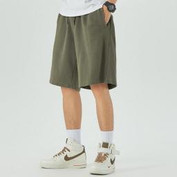 Men's Summer Sports Shorts Cotton Casual Bermudas Men Solid Color Casual Loose College Basketball Gym Shorts Beach ShortsHDK3261