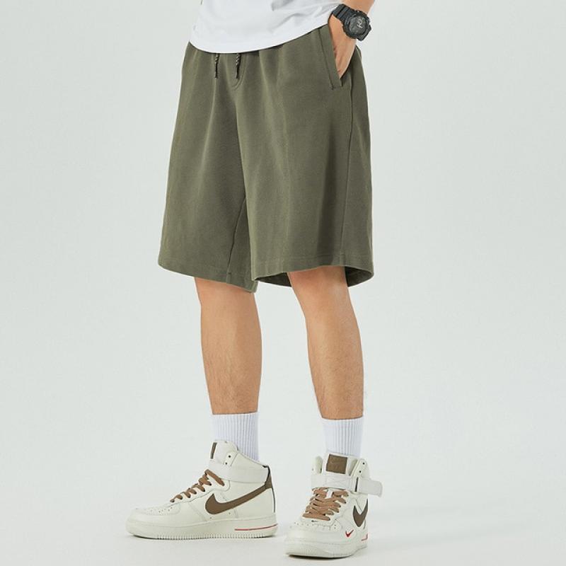 Men's Summer Sports Shorts Cotton Casual Bermudas Men Solid Color Casual Loose College Basketball Gym Shorts Beach ShortsHDK3261