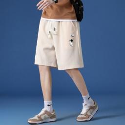 Summer Casual Shorts Men Stranght Loose Short Homme 2023 Streetwear Men Clothing Solid Elastic Waist Mens Techwear Sweat Shorts