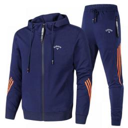 Callaway Brand Casual Men's Zipper Jacket Sportswear Men's Sportswear Suit Fitness Training Sportswear Suit Jogging Sportswear