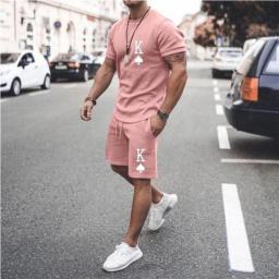 New Men Suit Fashion 2-piece Set Matching Sets Streetwear Tracksuit Tops Woman Clothes Harajuku Men's Oversized T-shirt Mens Hot