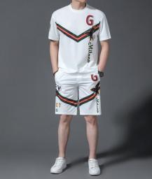 Brand Logo Short Sleeve Men's High Quality Round Neck T-shirt Summer Fashion High End Breathable Anti Odor Luxury Men's T-Shirt