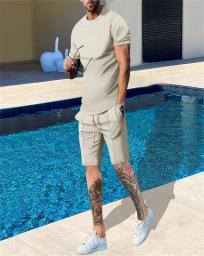 Men Tracksuit New 3D Printed T Shirt Shorts Sportswear Mens Clothing Suit Man Oversized Casual Set Summer Streetwear Suit
