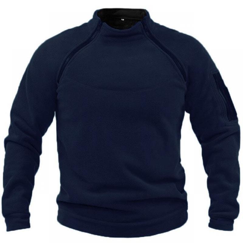 Men Tactical Outdoor Jacket Winter Hunting Clothes Polar Fleece Zipper Pullover Male Windproof Warm Hiking Military Sweatshirt