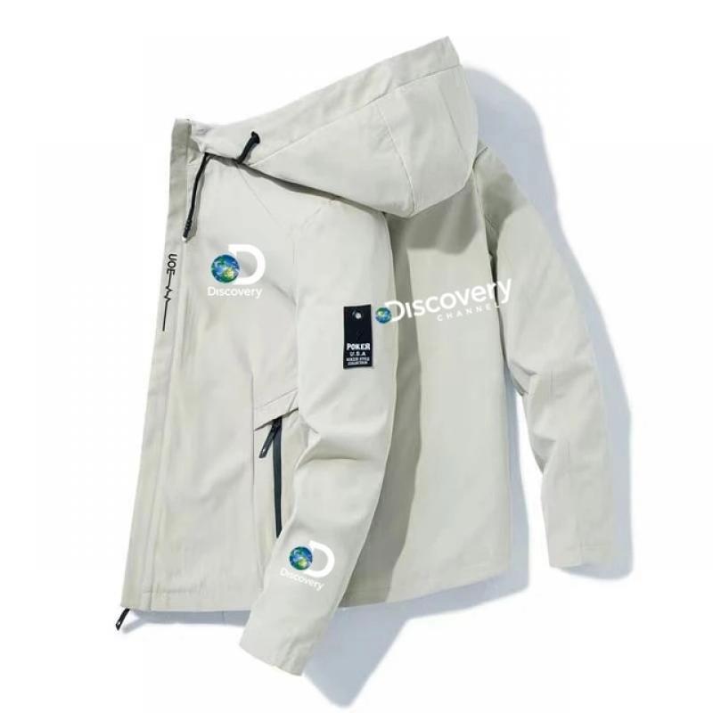 Discovery Channel 2022 Bomber Men's Wind proof Sun protection Zipper Jacket Spring and Autumn Casual  Jacket Fashion Sports Jack