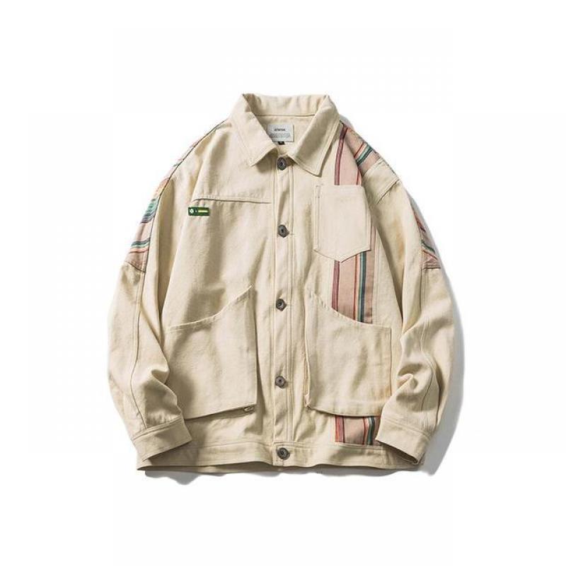 American Retro Bomber Jacket Men Vintage Baseball Uniform Jackets Racing Jacket Couple Motorcycle Toolingcoat Street Loose Coats