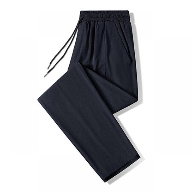 Summer Cool Pants Men 8XL Plus Szie Sweatpants Fashion Casual Stretch Pants Male Big Size 7XL 8XL Summer Trousers Black Grey