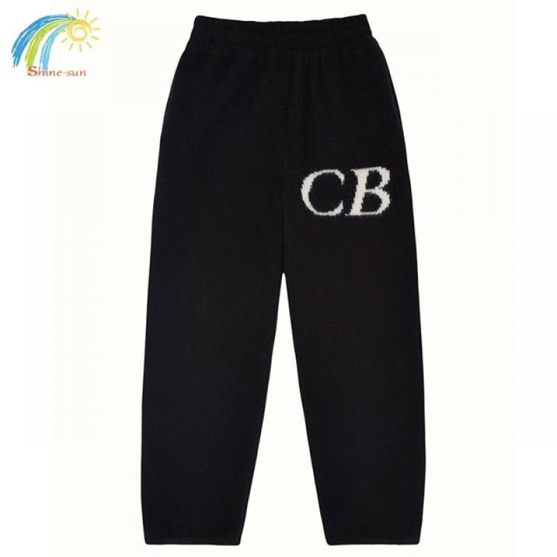 Winter New Letter Jacquard Logo Cole Buxton Knit Trousers Men Women High Quality Oversize Pants