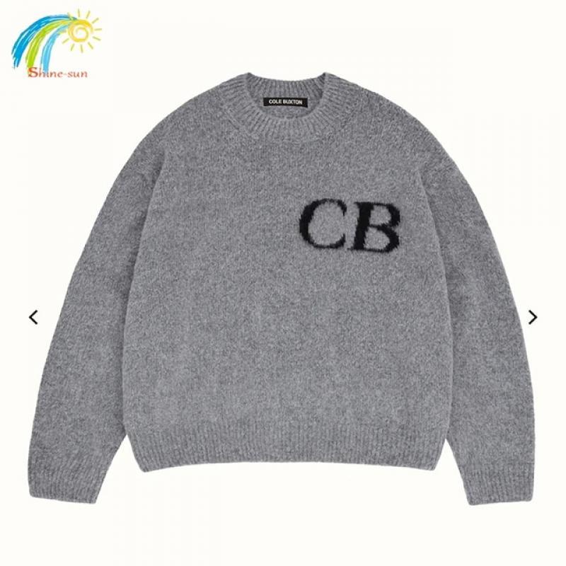 Black Gray Cole Buxton Knit Sweatpants Men Women High Quality Letter Jacquard Logo Loose Trousers